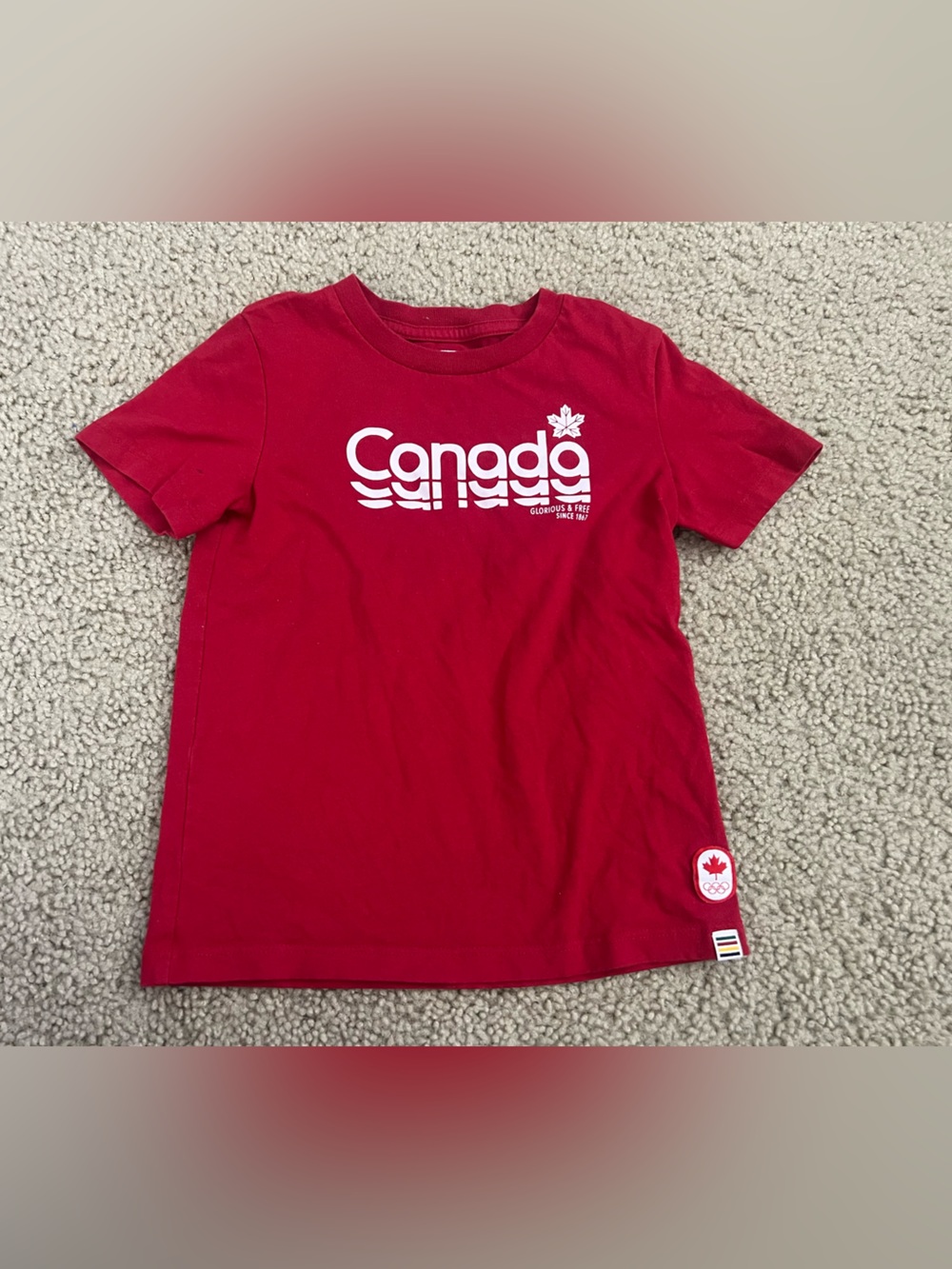 Canada Red Kids Short Sleeve Graphic Tee